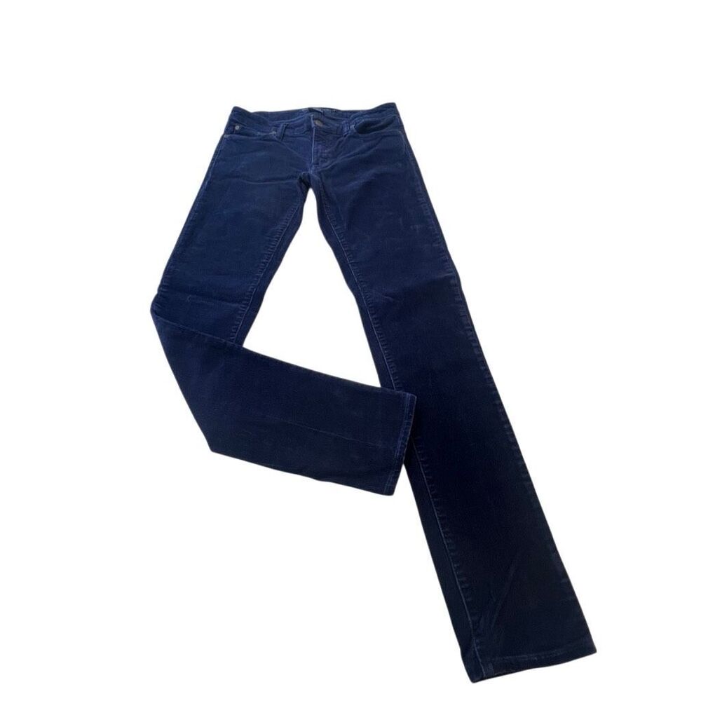 Ralph Lauren Sport Women's Corduroy Slim Straight Pants Navy Dark Wash Size 4